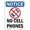 Signmission OSHA Notice Sign, 18" Height, No Cellular Phones Sign With Symbol, Portrait, NS-D-1218-V-14441 OS-NS-D-1218-V-14441 - alternate 1
